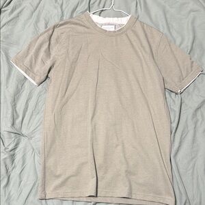 Denim & Flower Men's Gray Striped Tee